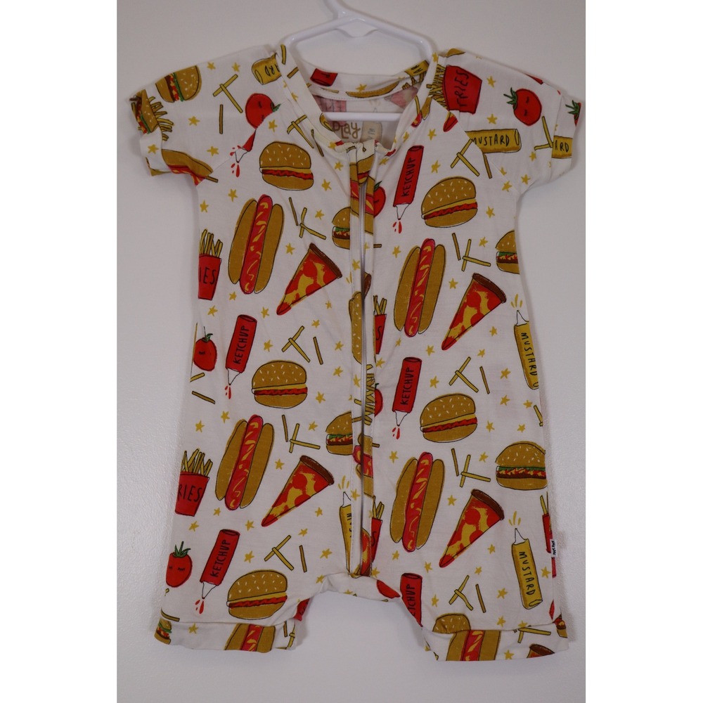Little Sleepies Fast Food Shorty Romper 6-12 Months